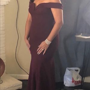 Maroon evening gown size 12